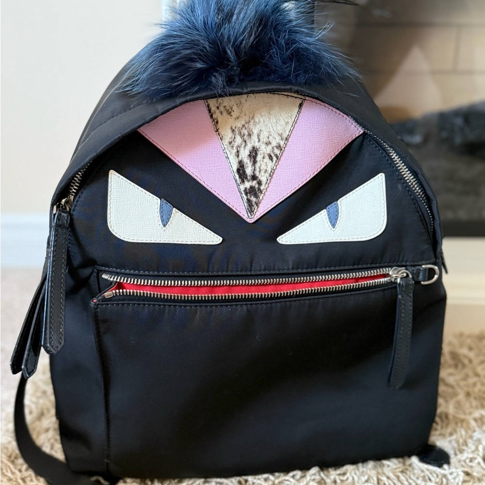 Fendi Monster Backpack with Fur